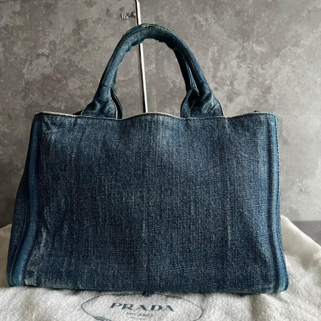 ⭐️PRADA⭐️プラダ カナパ 2way バッグ ビジュー スタッズ デニム
