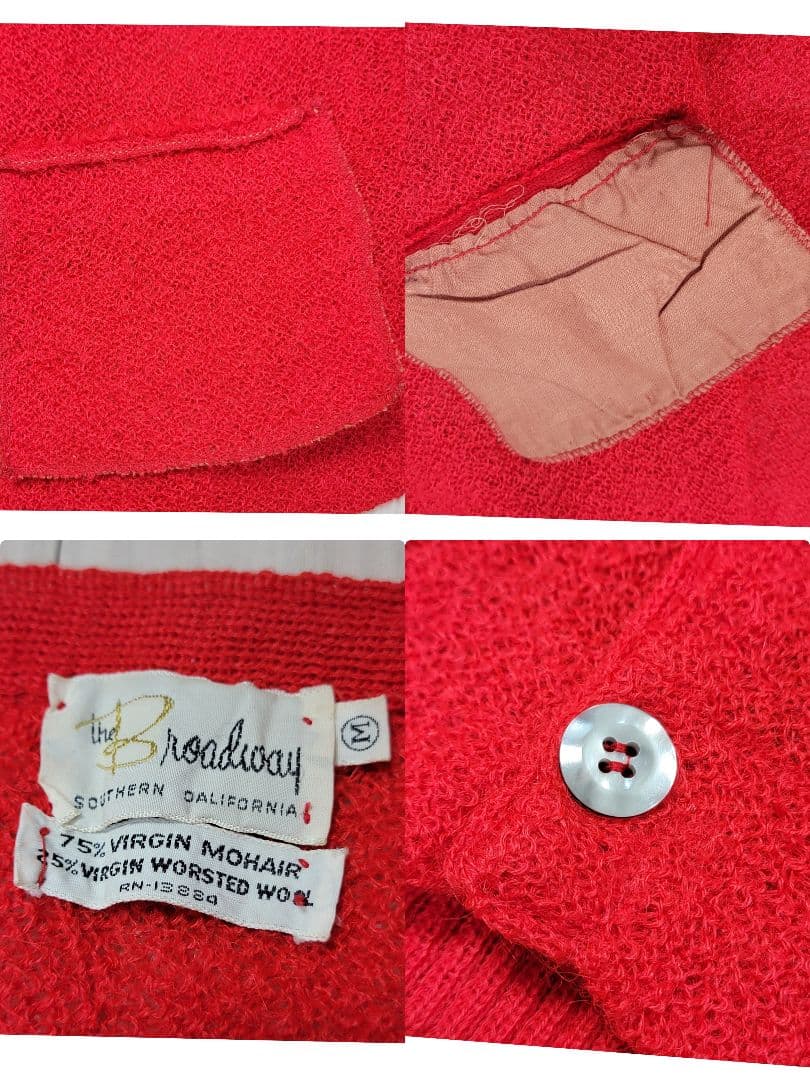 野村訓市 希少 60S The Broadway バージンモヘアカーディガン M