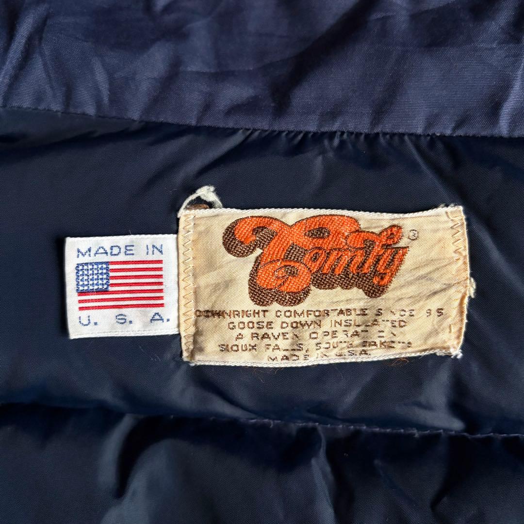 【70s vintage】グースダウンジャケット　ハイネック　usa製　短丈