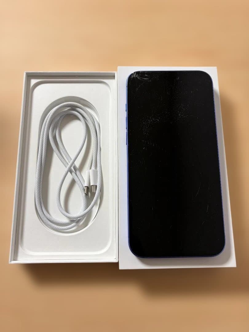 iPhone16Plus　128GB　ウルトラマリン　⚠️画面割れ有り⚠️