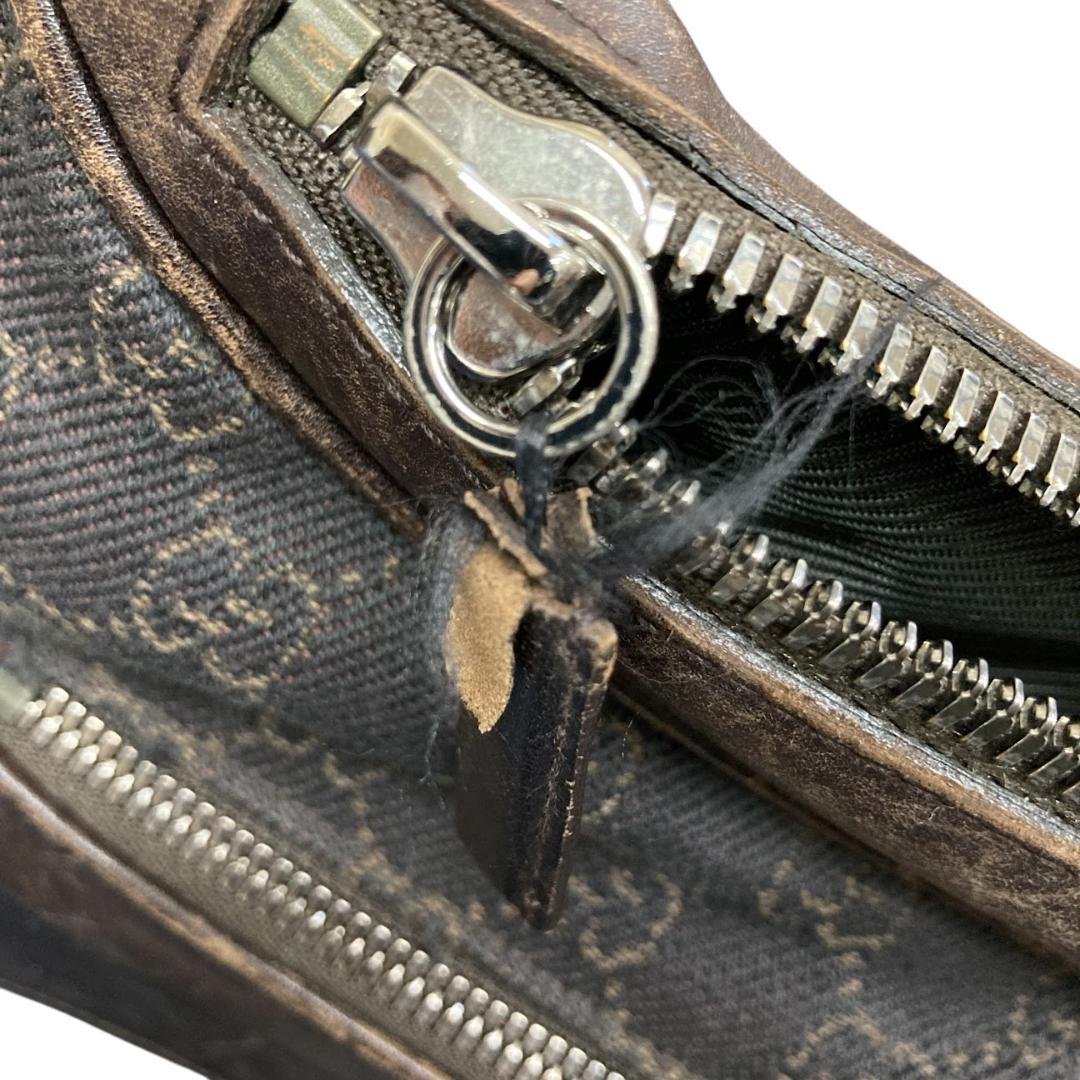 GUCCI グッチ ボディバッグ GGキャンバス レザー 101679 茶系 - メルカリ