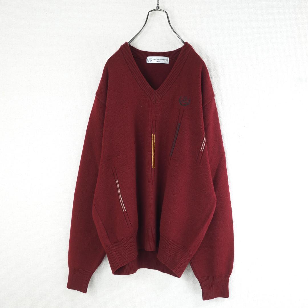 H268*MIZUNO ミズノ☆グランドモナーク☆ゴルフ☆ニット☆セーター☆赤