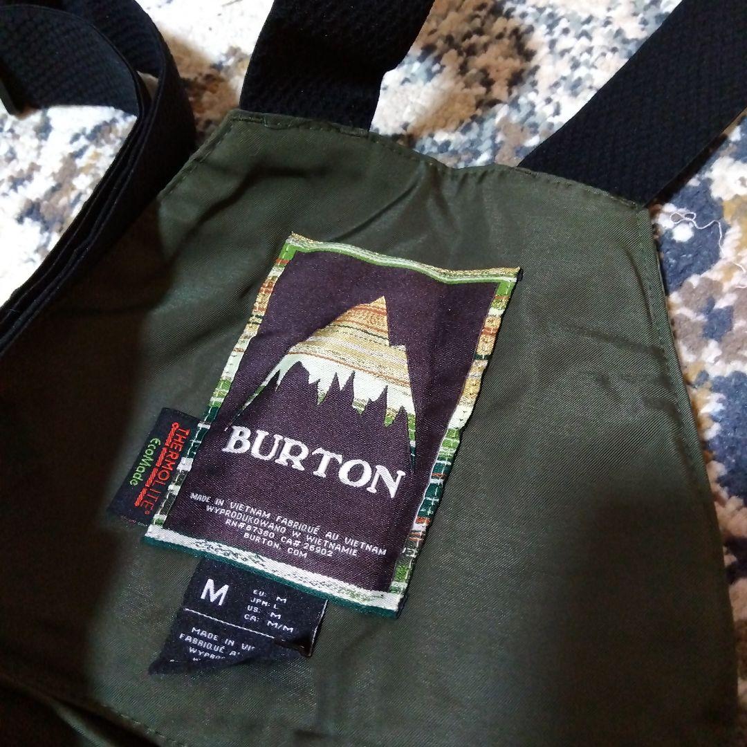 BURTON スノーウェア　オリーブグリーン　日本L-XL　ビブパンツ