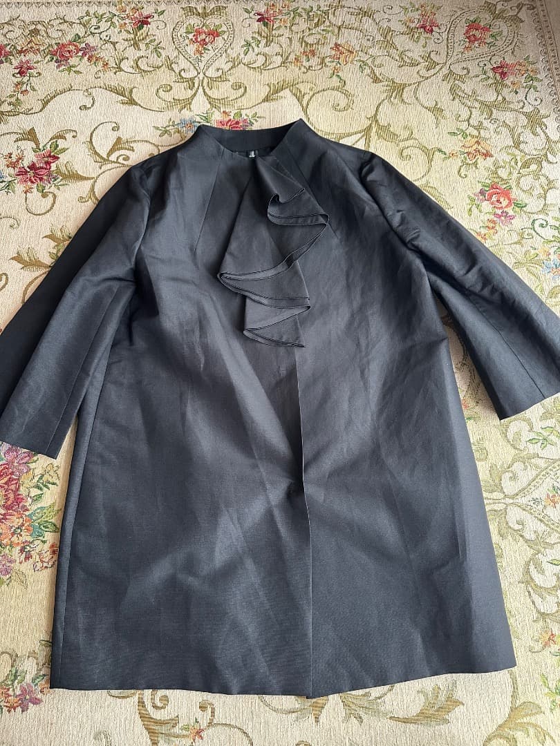 ハ*コ様 極美品　ランバンLANVINシルク混フリル付きワンピース　入園式入学式