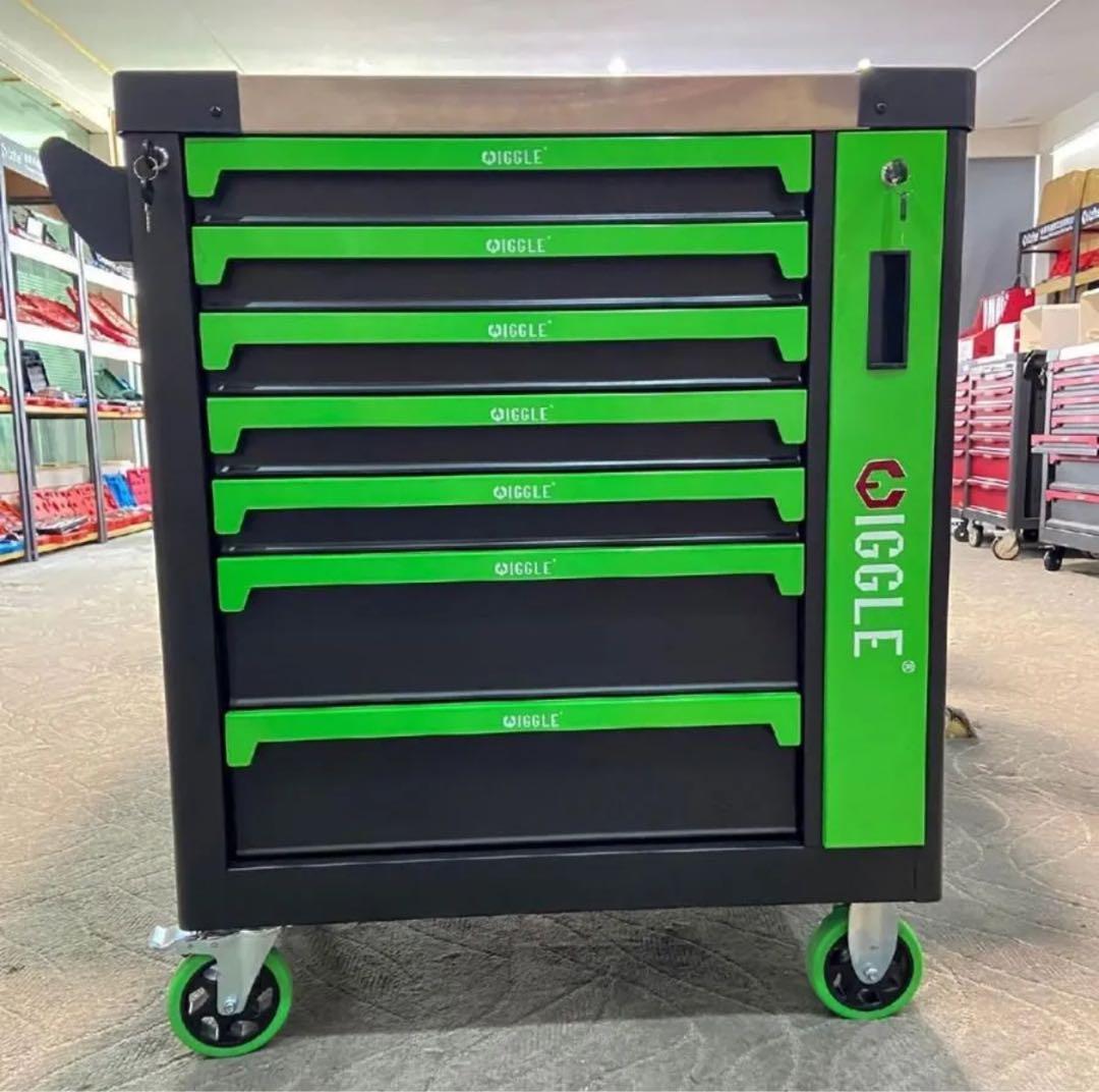 激安セール　頑丈+贅沢なフック掛穴多数 ！7段 キャビネット ツールボックス