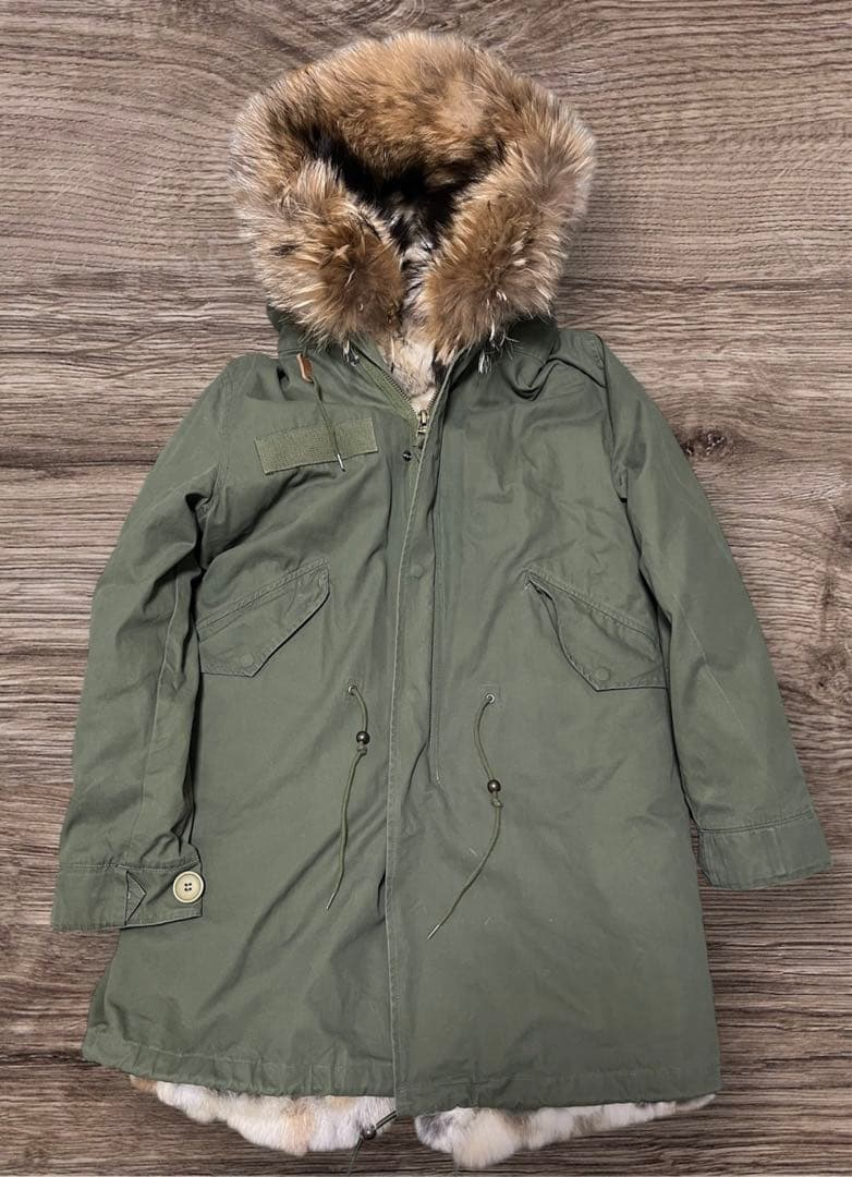 jazzevar mr&mrs italy ラビットファー モッズコート