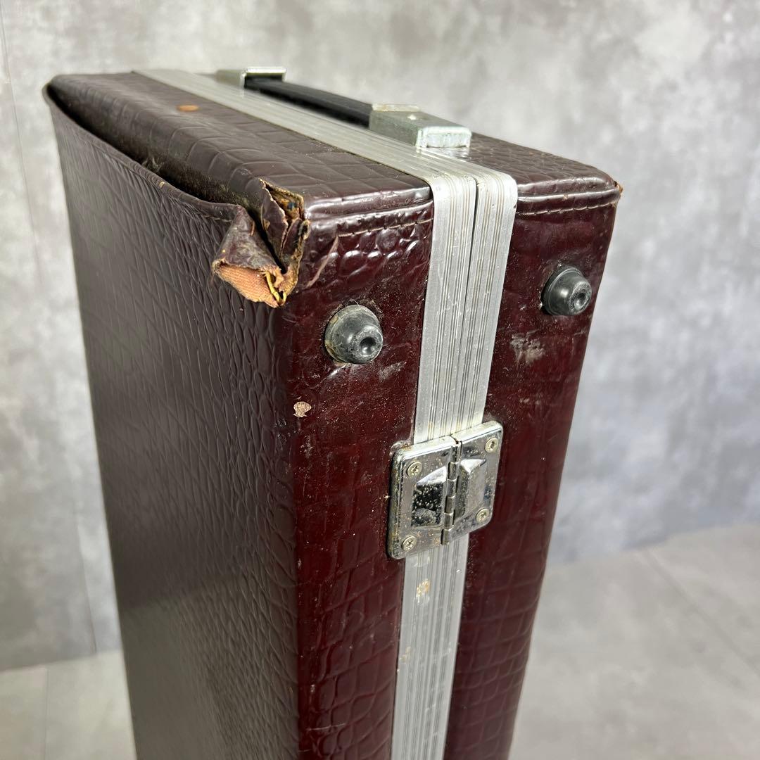 尺八 クロコ調レザーハードケース 10本収納 持ち運び 長方形 和楽器