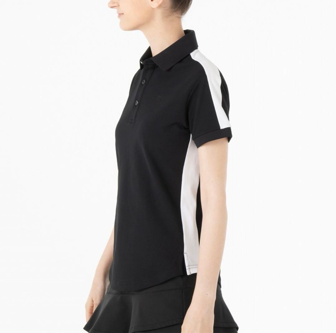 ZERO HALLIBURTON ゼロハリバートン半袖ポロシャツ　サイド白/黒L