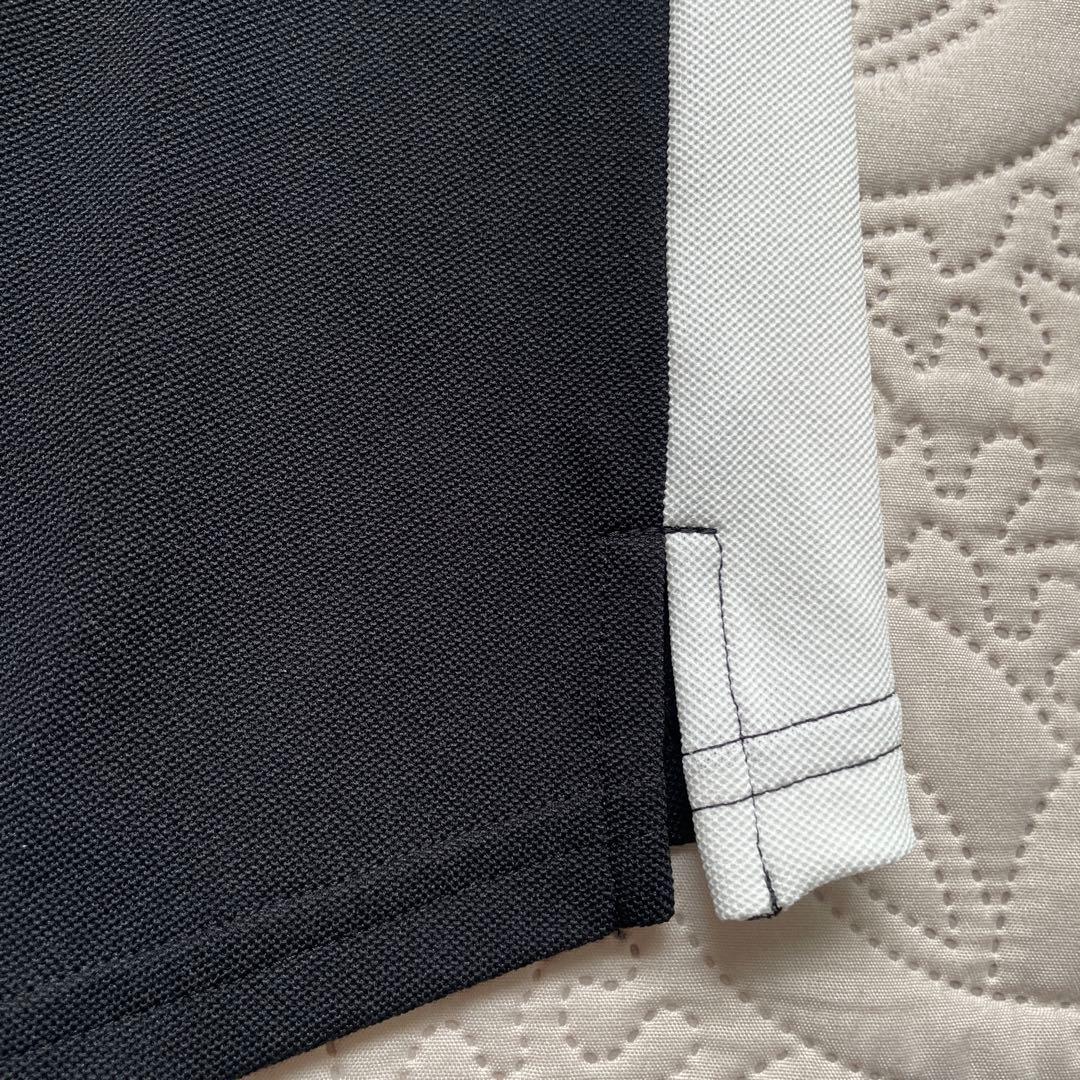 ZERO HALLIBURTON ゼロハリバートン半袖ポロシャツ　サイド白/黒L