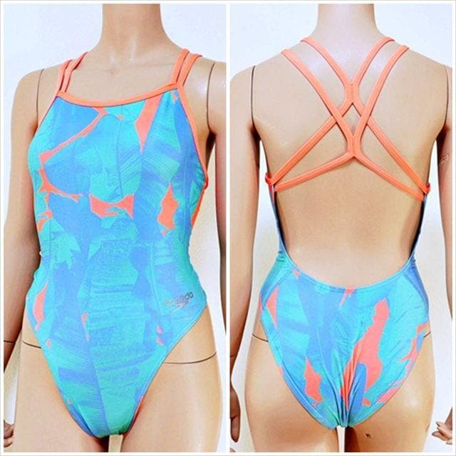 あ*。様 SE3-Y49☆スピード speedo 競泳水着 オレンジパイピング