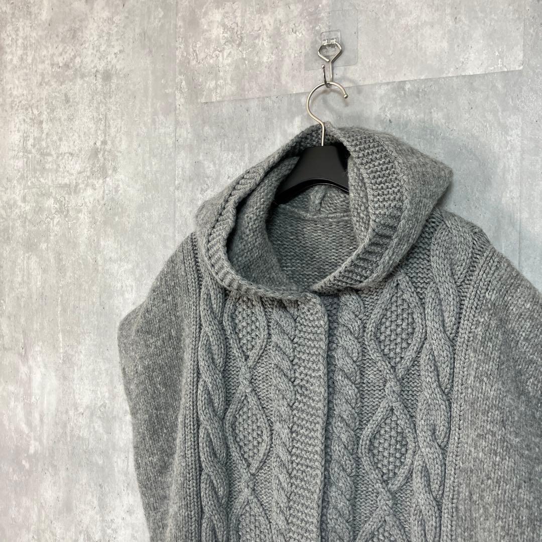 KASH for Leilian アルパカ混 ニットポンチョ 13＋