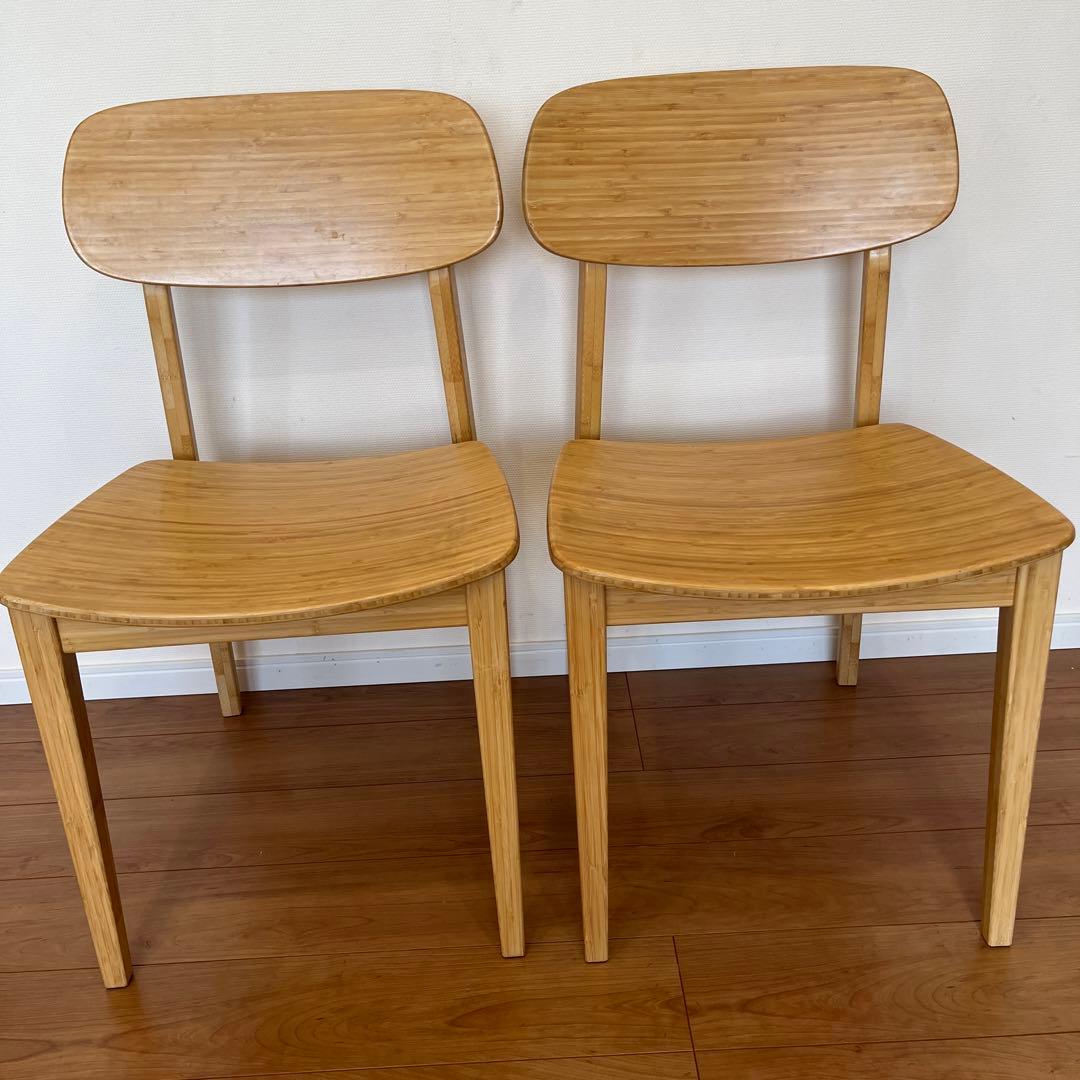 コストコ ダイニングチェアー 2脚 木製 完成品 ☆直接取引限定