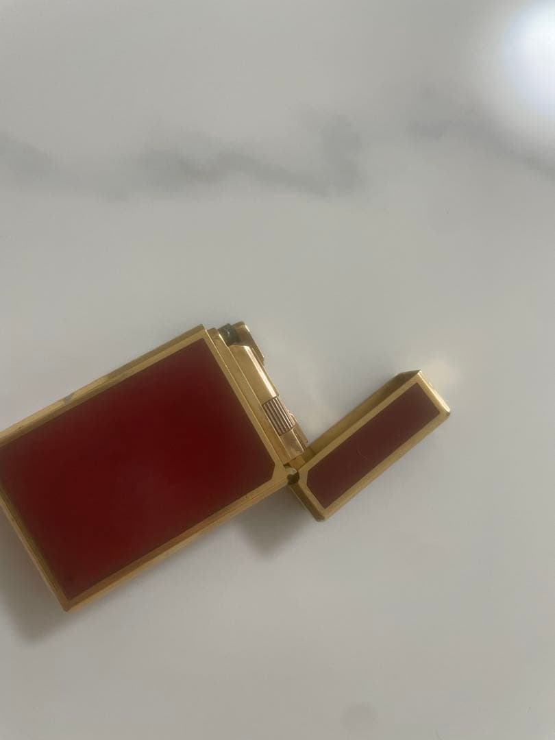 S.T.Dupont デュポン 都彭 赤漆 ゴールドライン ガスライター