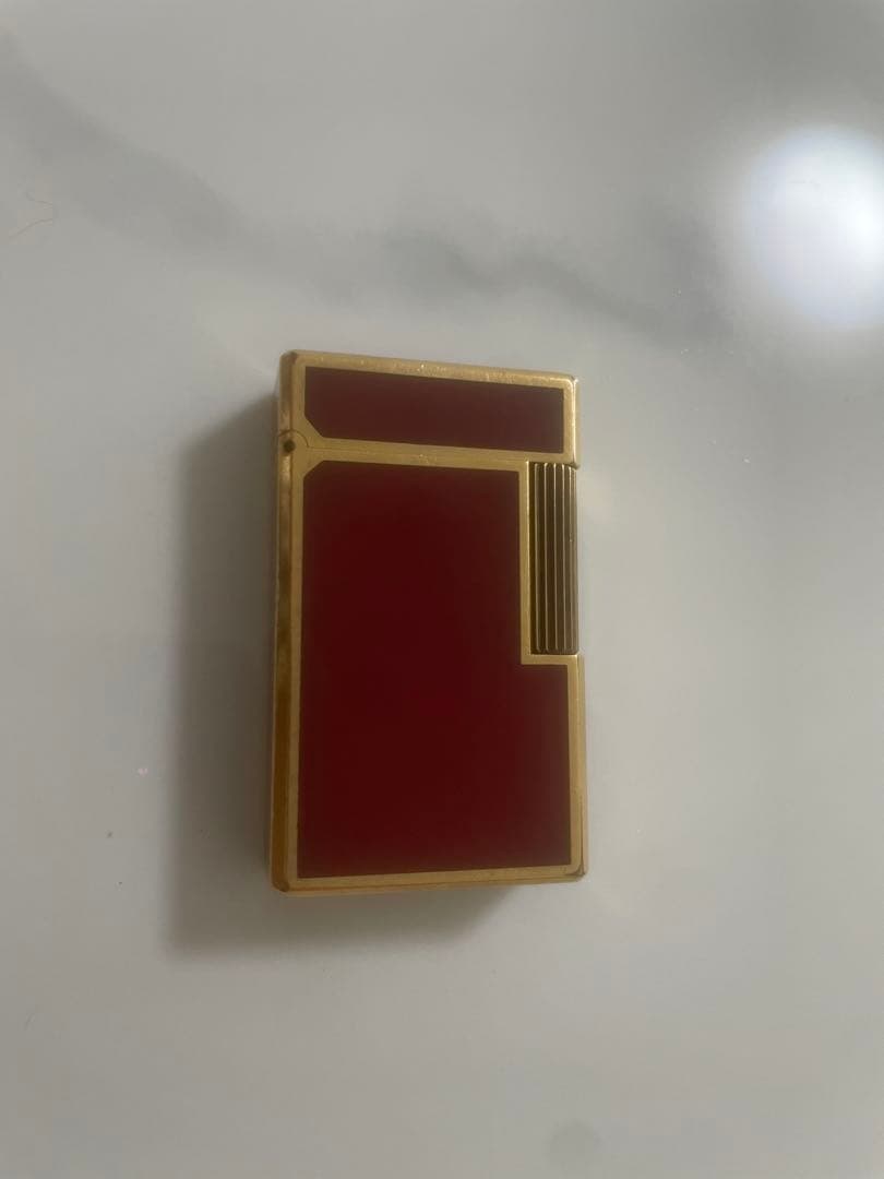 S.T.Dupont デュポン 都彭 赤漆 ゴールドライン ガスライター