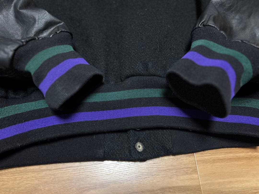 90s old stussy BURLY THREADS スタジャン Mサイズ - メルカリ