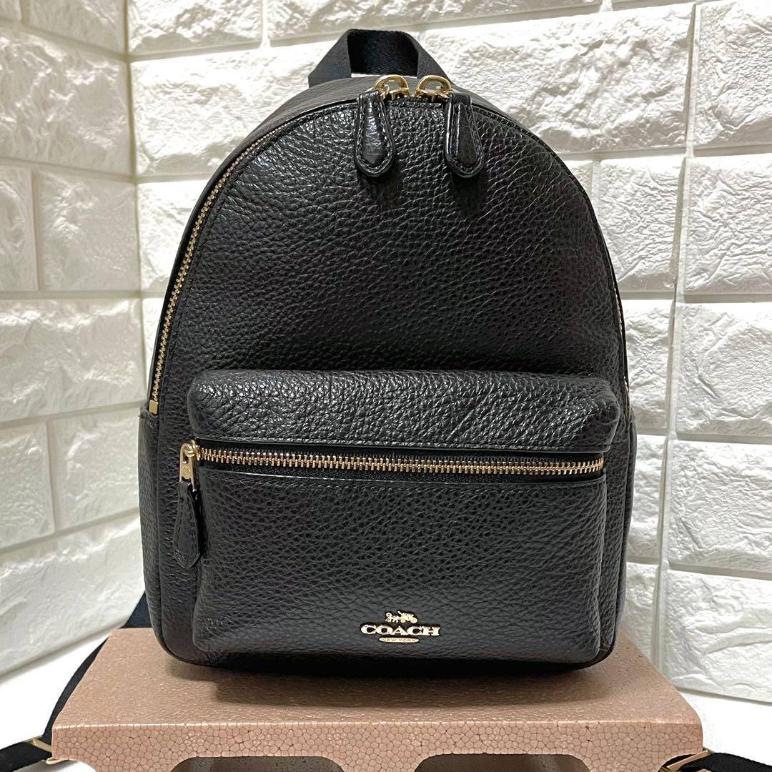 ✨極美品COACH コーチ　チャーリー　ミニリュック　シボ革