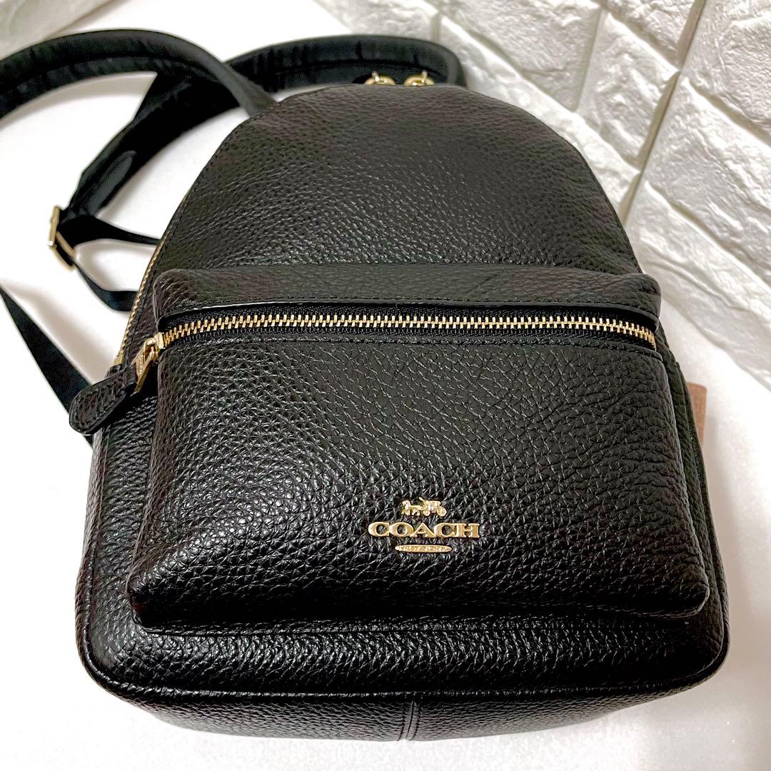 ✨極美品COACH コーチ　チャーリー　ミニリュック　シボ革