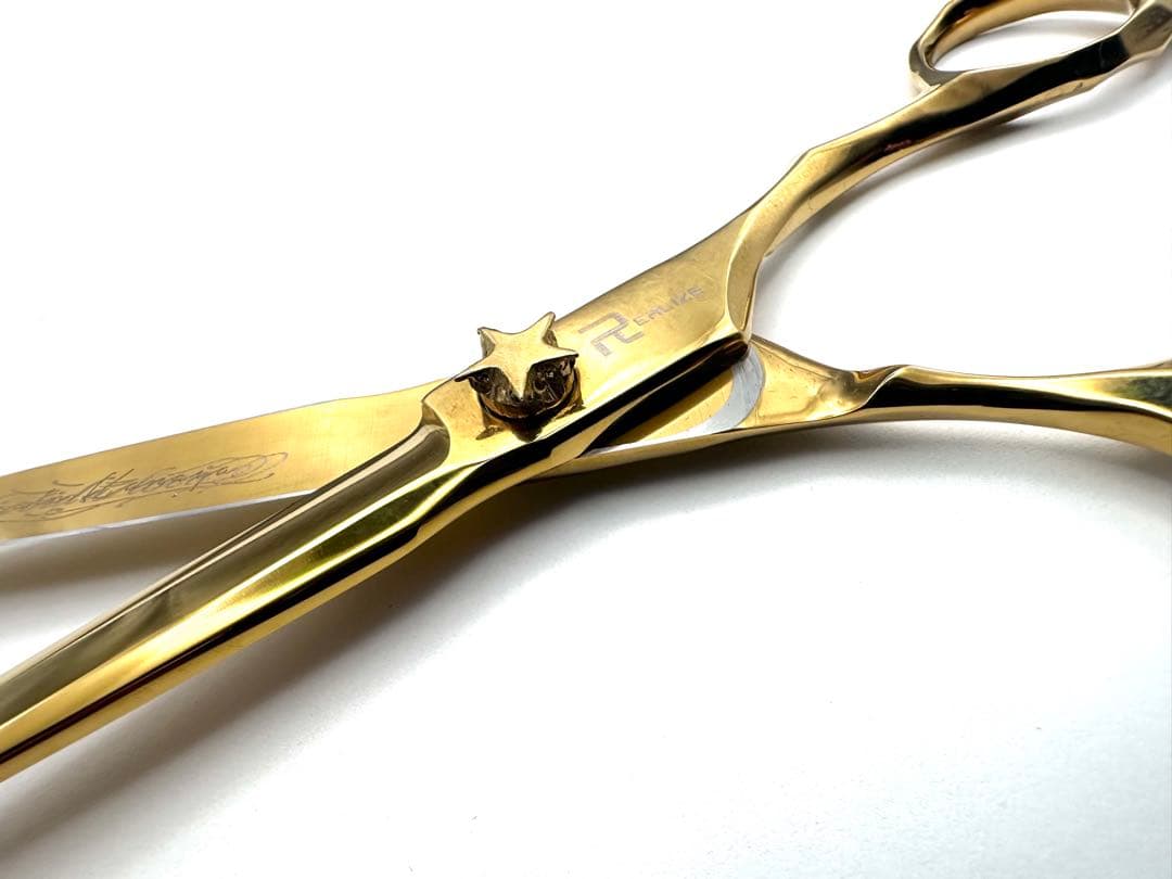 グロスゴールドシザー 星モチーフ 6.5インチ