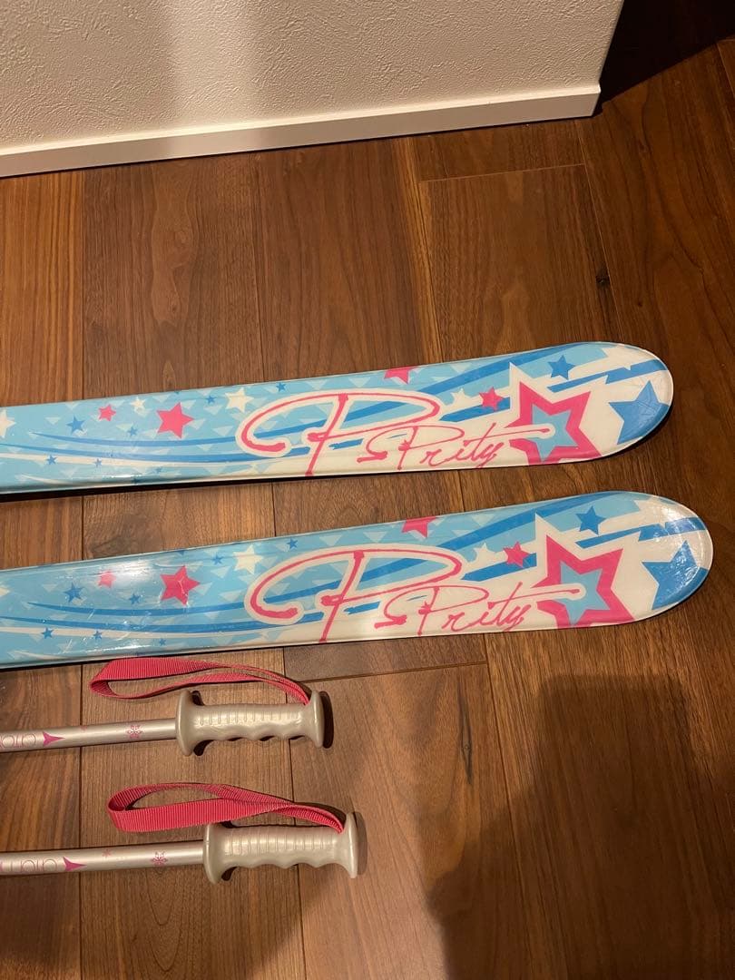 PURECONSCIOUS ジュニア スキー板140㎝ ストック セット