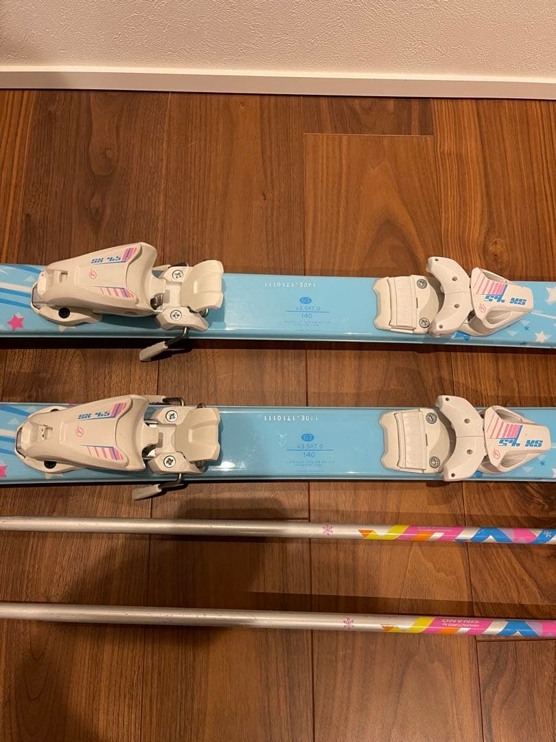 PURECONSCIOUS ジュニア スキー板140㎝ ストック セット
