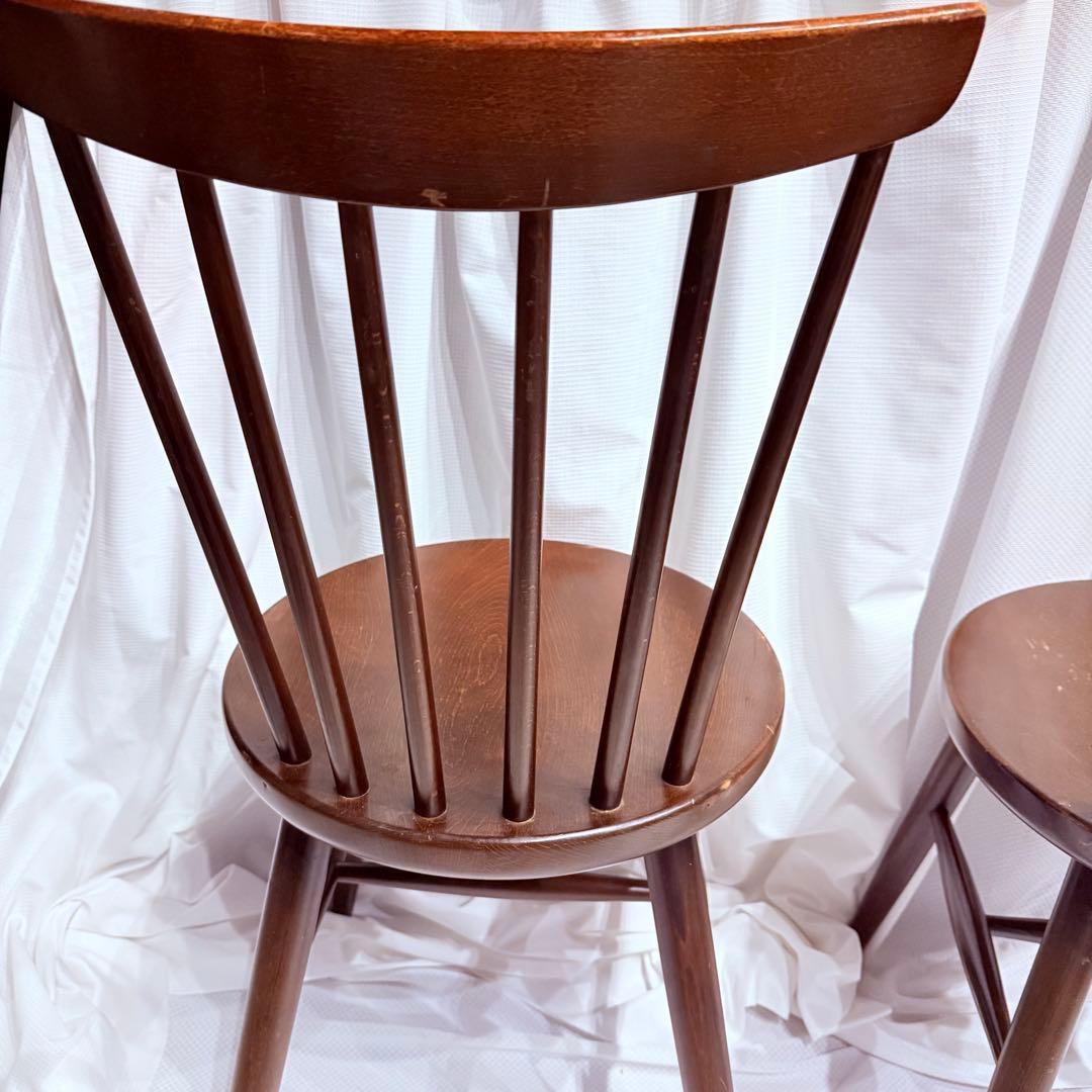 秋田木工　ハンナチェア　ダイニングチェア　二脚セット　ヴィンテージ