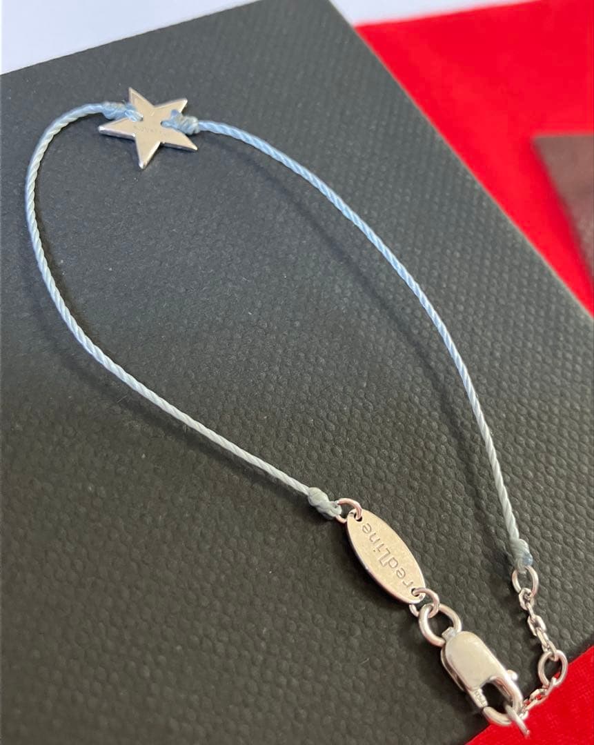 redLineブレスレット　ホワイトゴールドダイヤレッドラインスターブレスレット