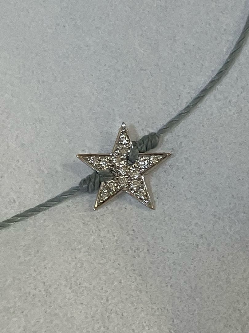 redLineブレスレット　ホワイトゴールドダイヤレッドラインスターブレスレット