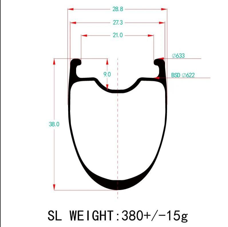 ICAN FL 38 MAX カーボンホイール 前後2本セット
