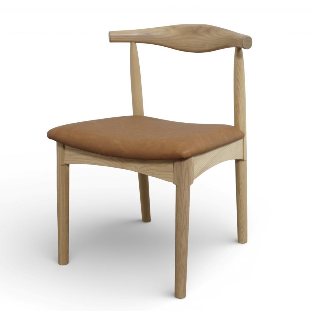 フォロー割2脚セット【新品】北欧風 ダイニングチェア PVCキャメル アッシュ