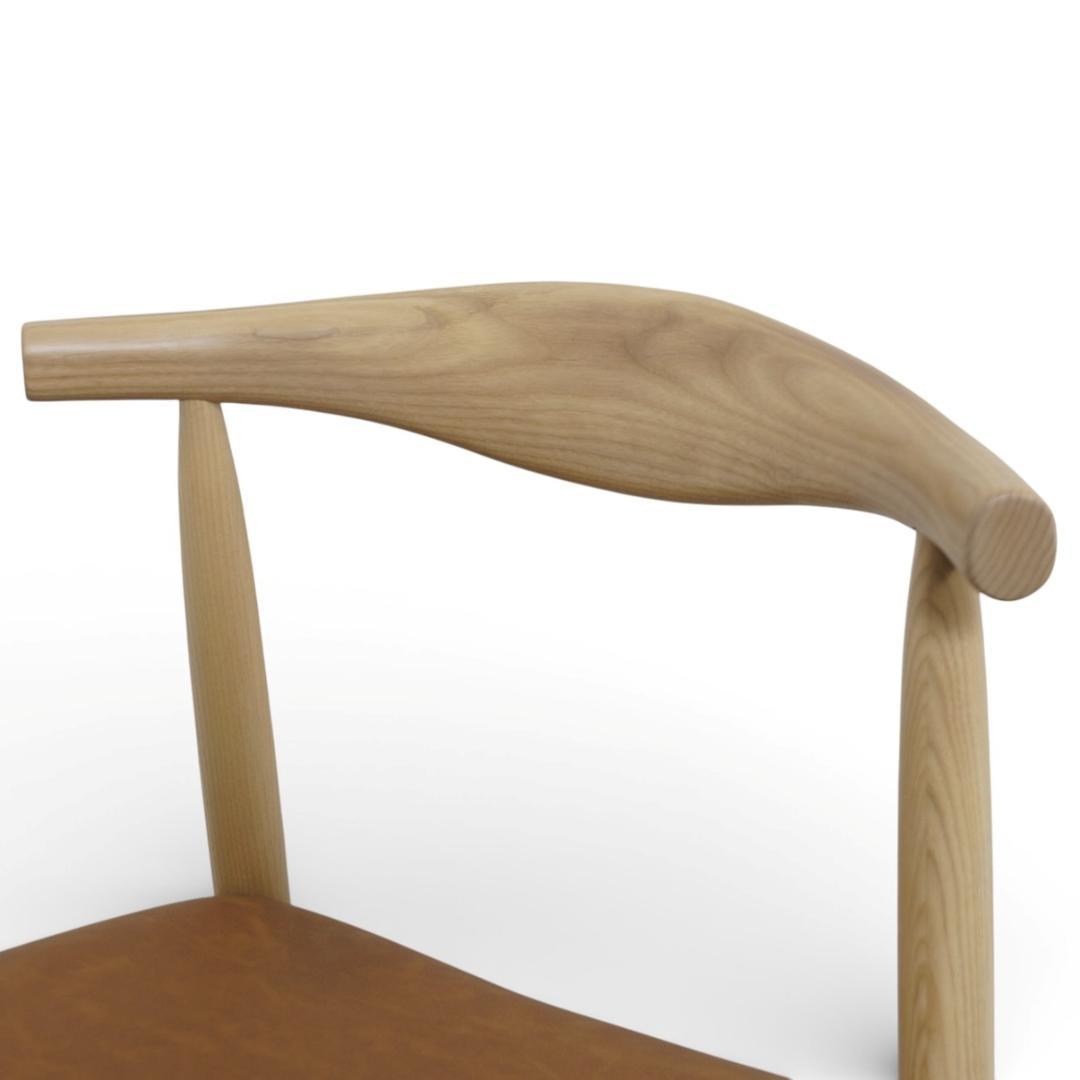 フォロー割2脚セット【新品】北欧風 ダイニングチェア PVCキャメル アッシュ