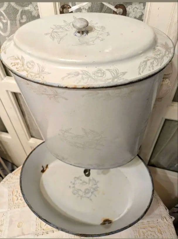 フランス　アンティーク　ホーローファウンテン　琺瑯