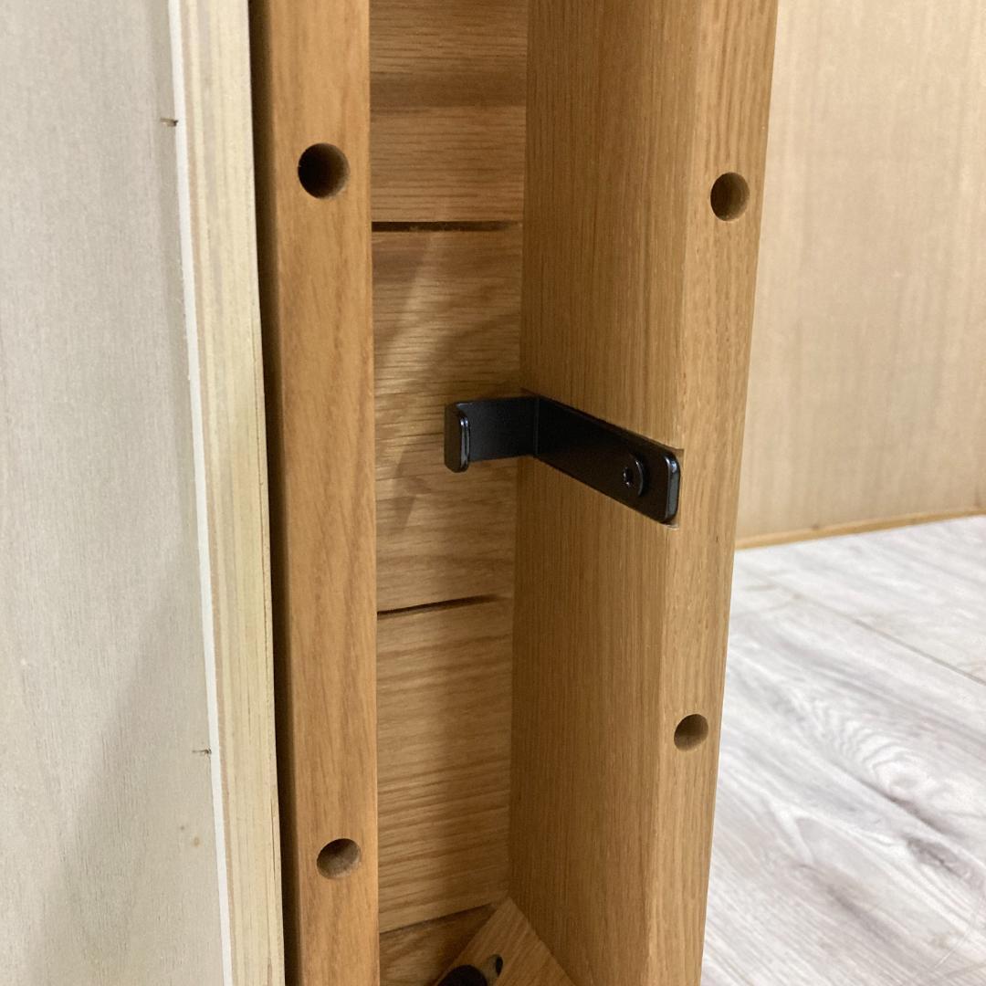 無印良品　オーク材　収納付きデスク　天然木　机