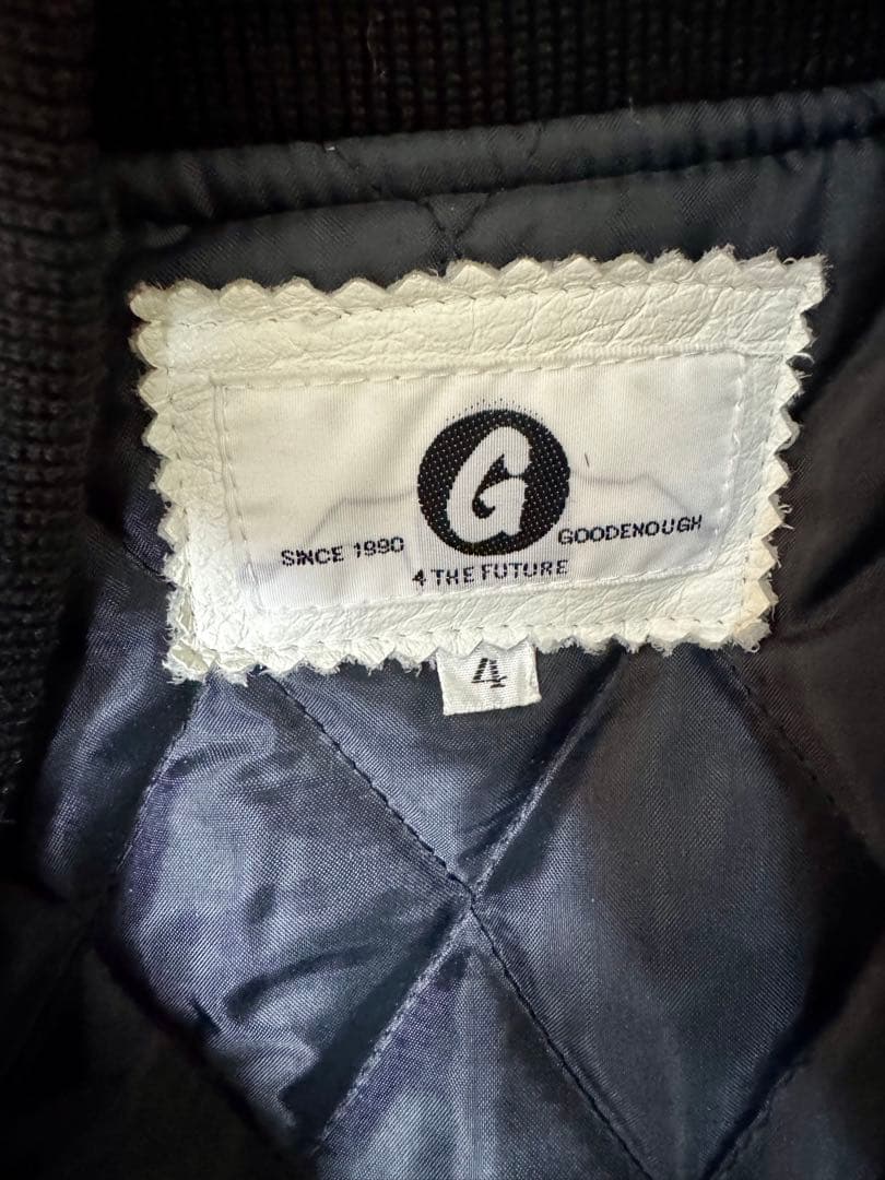 【新品】GOODENOUGH 1st スタジャン 復刻 黒 ブラック XL 4