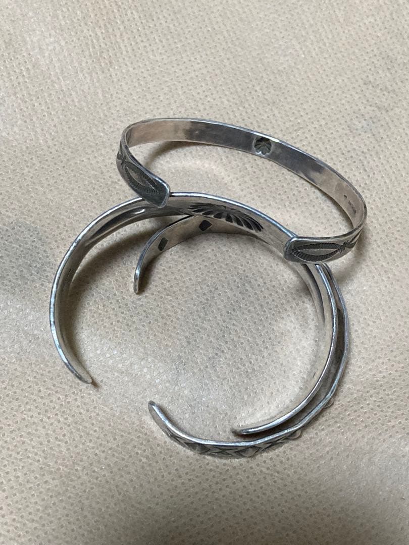 インディアン バングル セット sterling リポウズ スタンプワーク