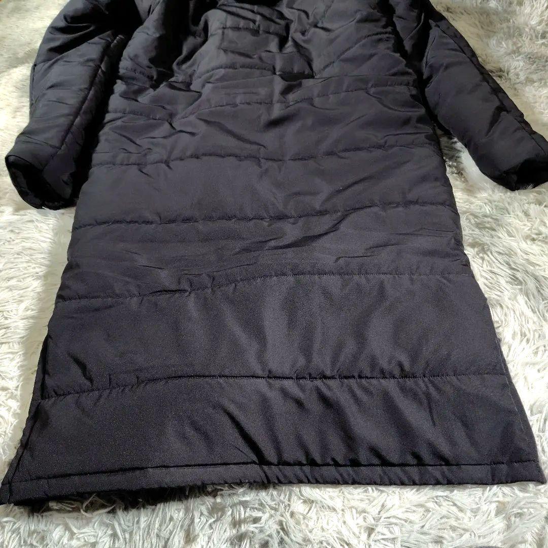 美品✨ニューバランス　 ベンチコート　フードロゴ　ロング　オーバーサイズ 　黒