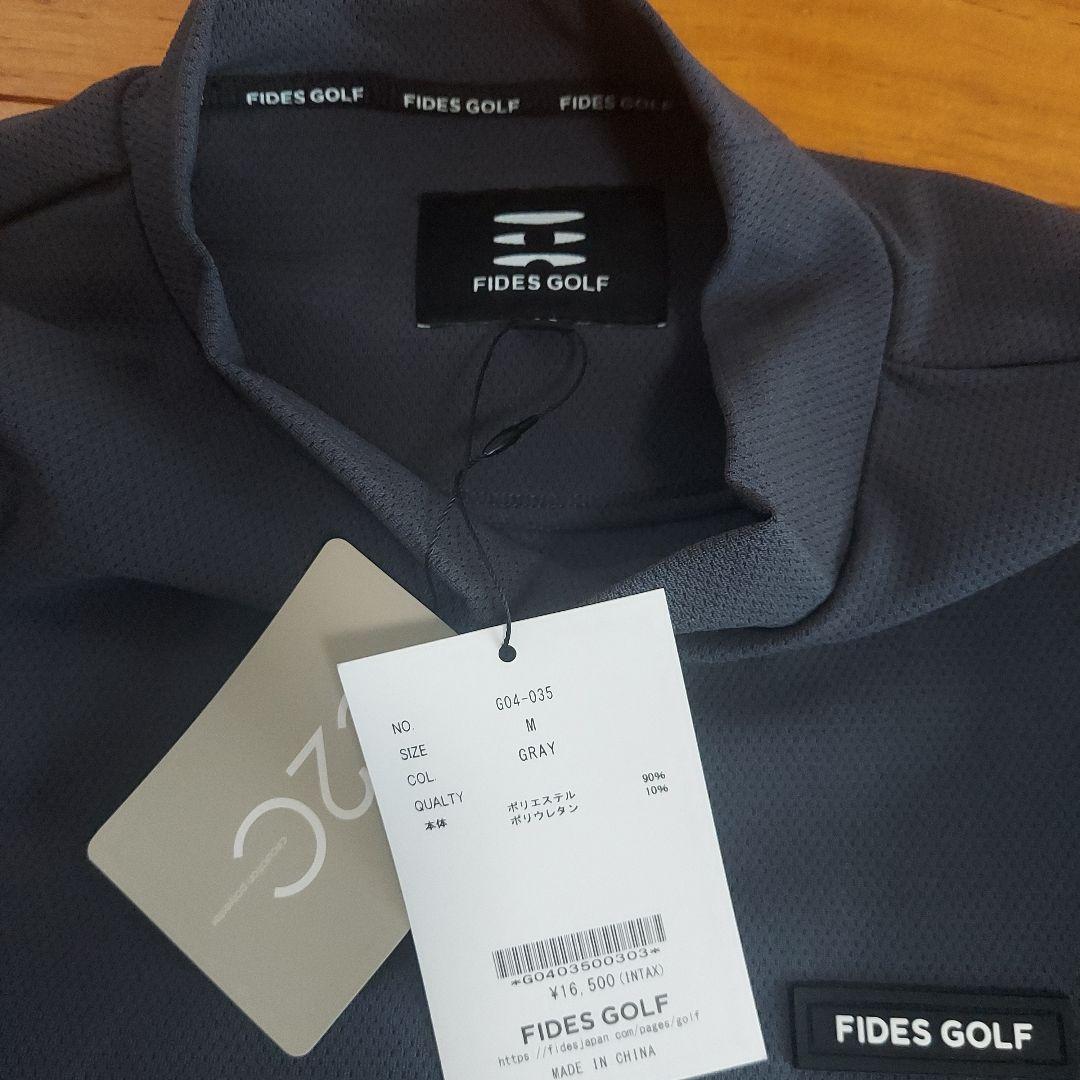 FIDES GOLF グレー モックネックMサイズ