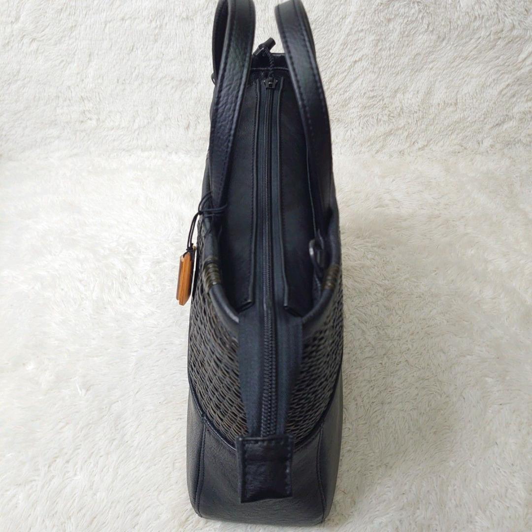 【極美品】竹巧彩 馬革と藤のハンドバッグ 毛利健一 2way 職人 手作業 高級