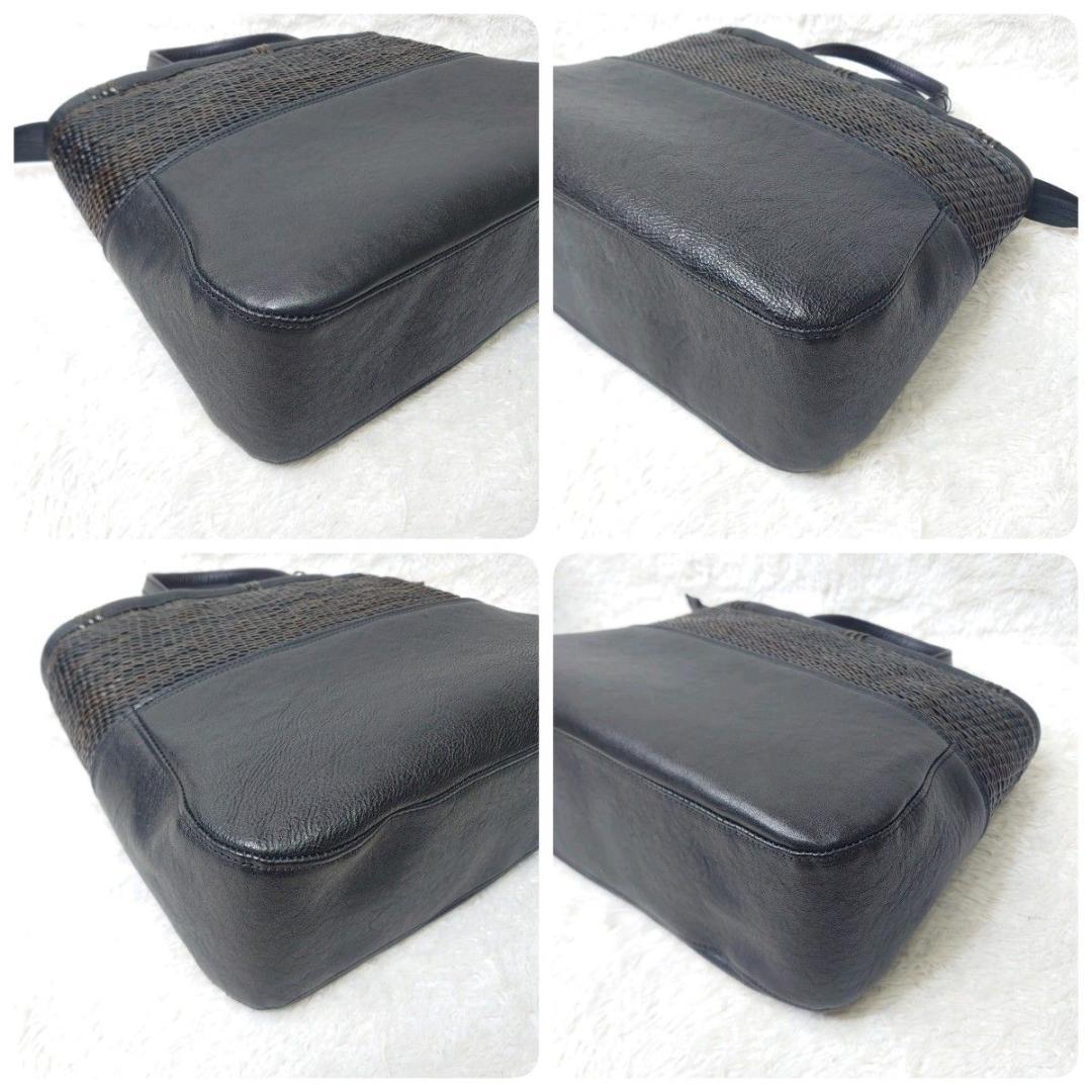 【極美品】竹巧彩 馬革と藤のハンドバッグ 毛利健一 2way 職人 手作業 高級