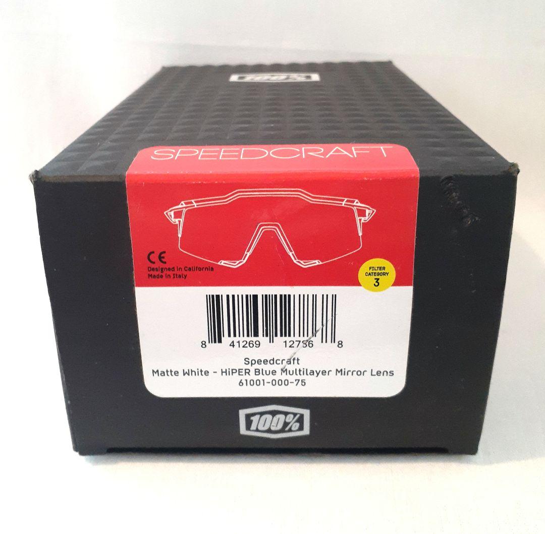 100％ Speedcraft ホワイト ブルー ワンハンドレッド サングラス