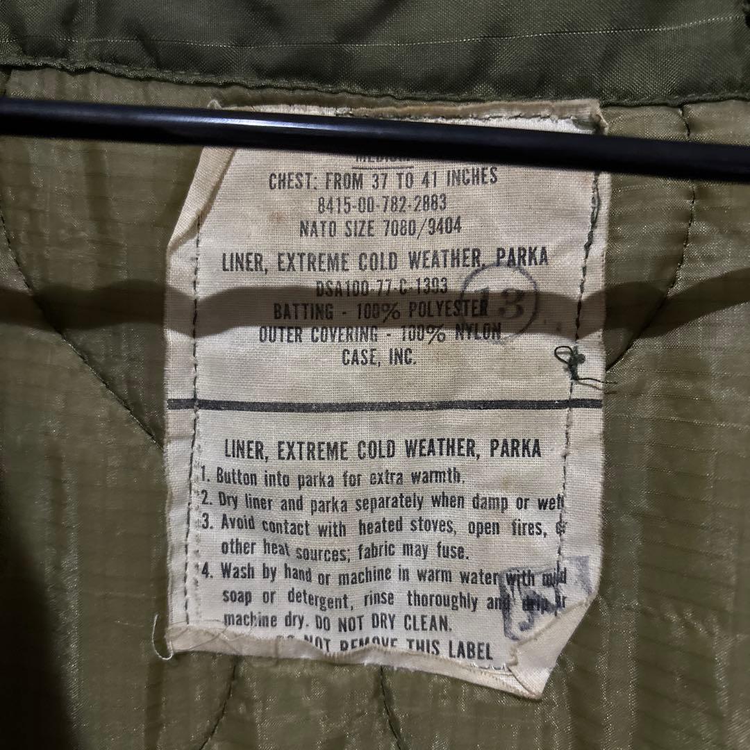 米軍実物 M-65 フィッシュテールパーカ 1975年製 ライナー付き 70s