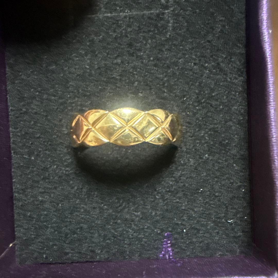 専用　中古　AU750 ピンクゴールド　バングル　菱形リング　2点セット