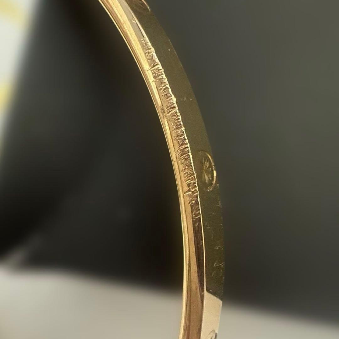 専用　中古　AU750 ピンクゴールド　バングル　菱形リング　2点セット