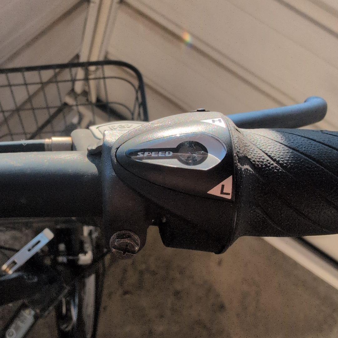 折りたたみ自転車 黒変速 前カゴ付き