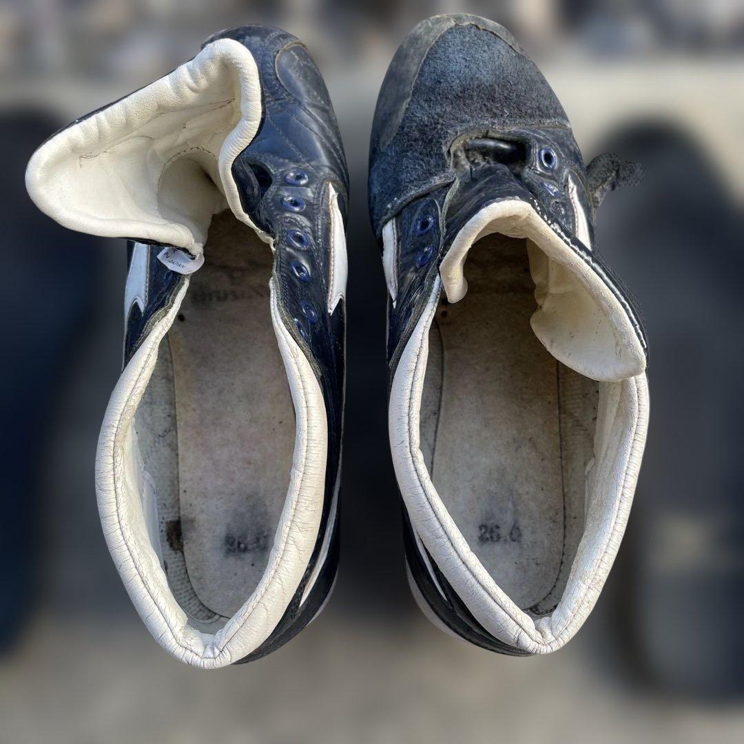 ミズノプロ 26.0cm プロ支給品 実使用 スパイク ネイビー ホワイト 野球