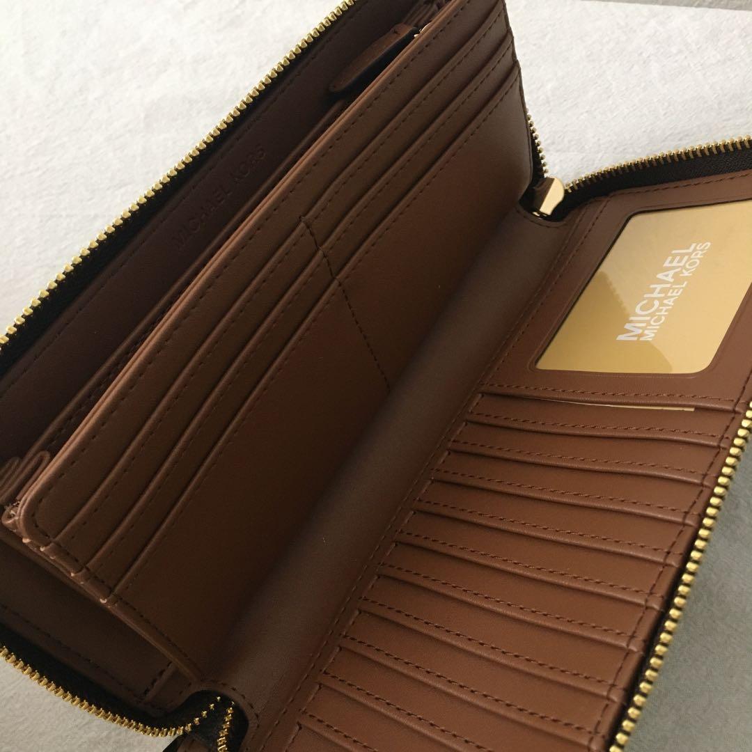 マイケルコース レディース 長財布 ブラウン シグネチャー