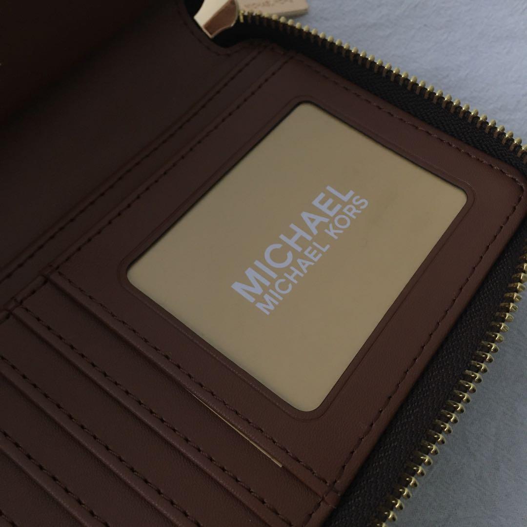 マイケルコース レディース 長財布 ブラウン シグネチャー