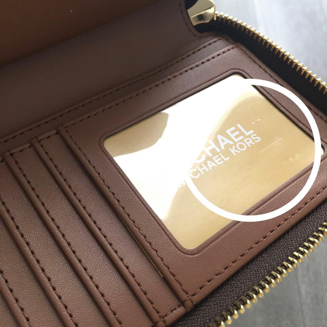マイケルコース レディース 長財布 ブラウン シグネチャー