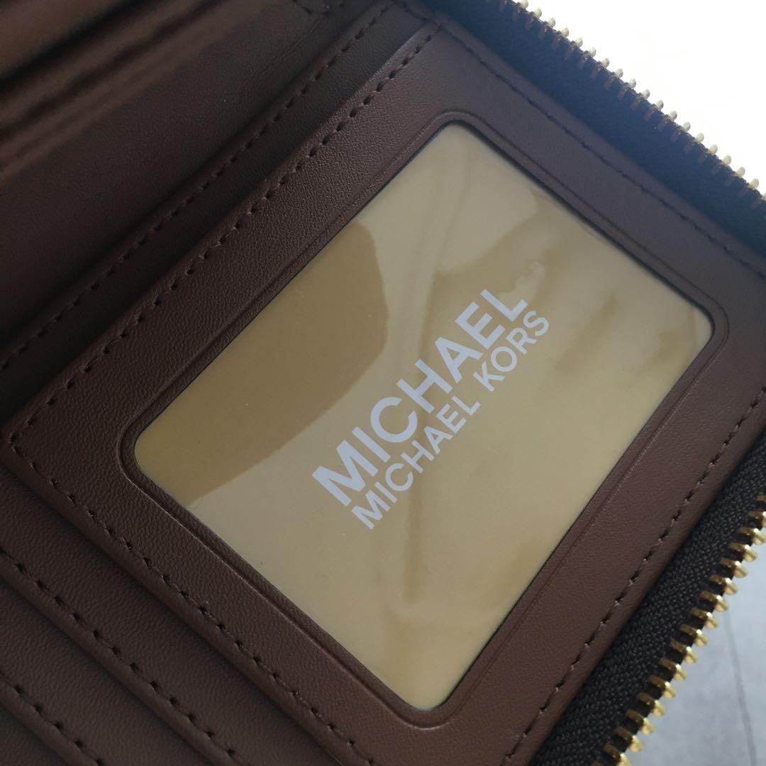 マイケルコース レディース 長財布 ブラウン シグネチャー