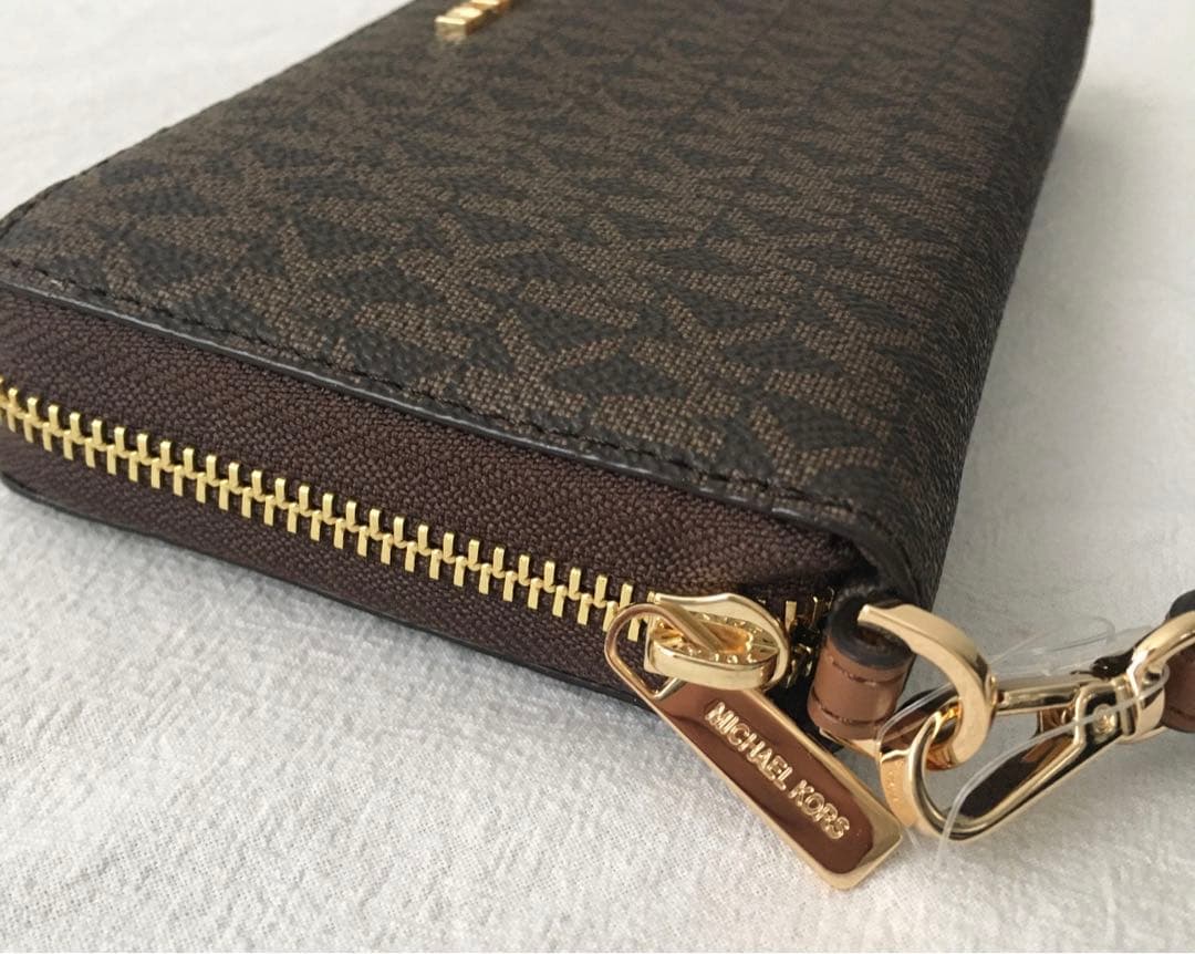 マイケルコース レディース 長財布 ブラウン シグネチャー