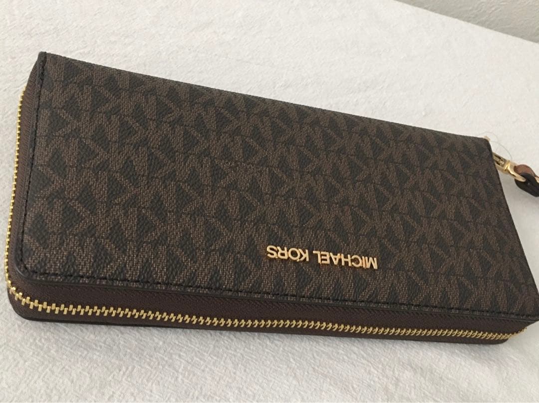 マイケルコース レディース 長財布 ブラウン シグネチャー